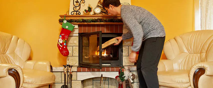 Rusted Metal Fireplace Restoration in Beckley, West Virginia